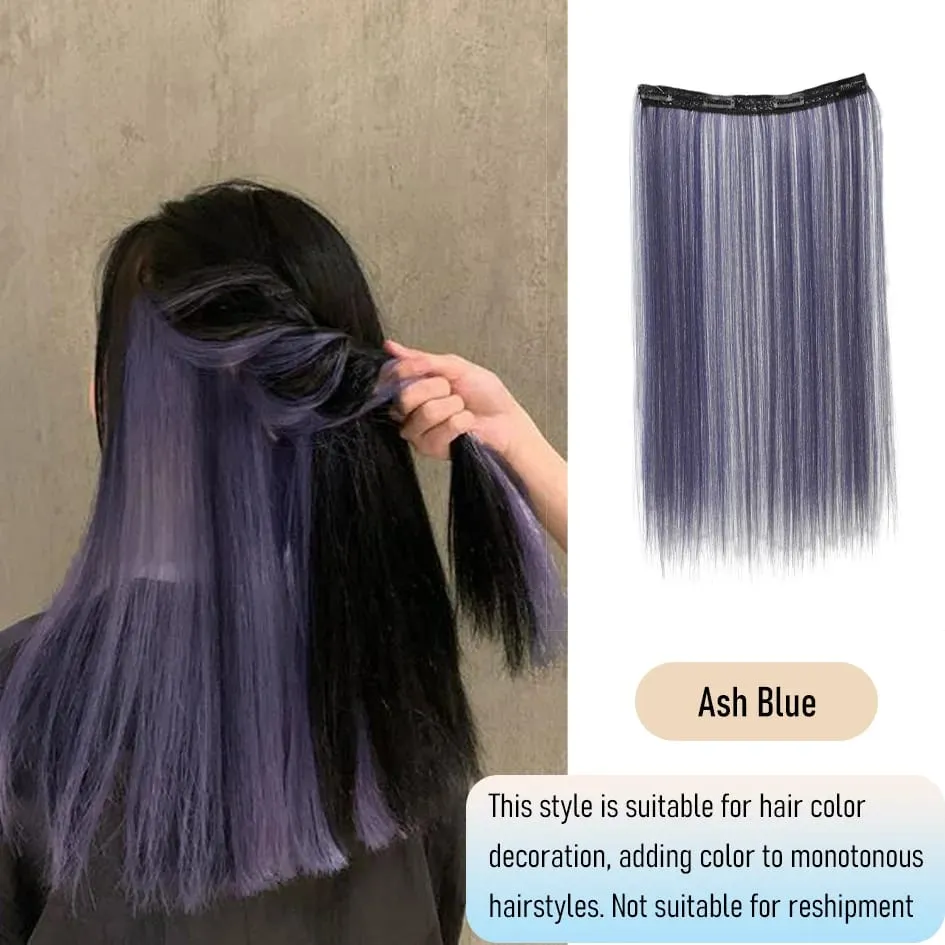 synthetic 20 inch coloured straight hair extensions wig chemical fibre card hair women wigs holiday party Halloween Christmas — image 6