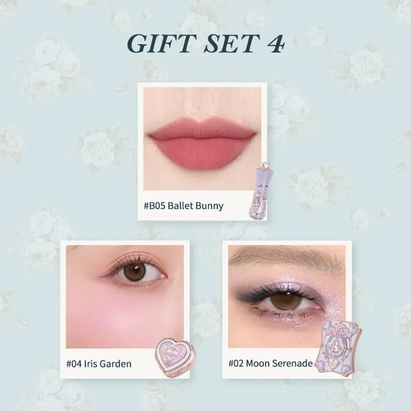 Flowerknows Bunny Garden Koleksiyonu Hediye Seti Makyaj Yüksek Pigment Paleti Dudak Balsamı Anahtarlık Kadife Mat Ruj Krem Allık Seti — image 5