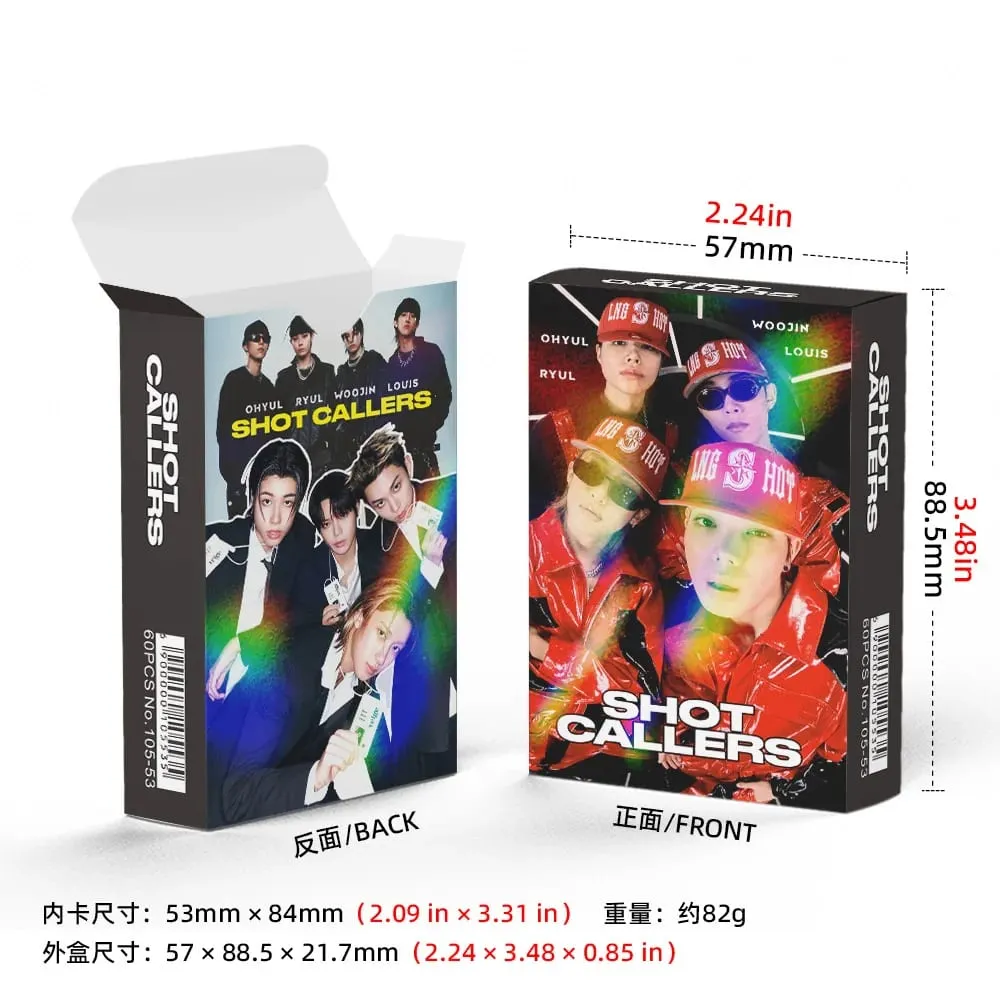60pcs New Album LNGSHOT SHOT CALLERS Photocards Stickers Kpop Merch Lomo Cards Set Fans Collection Cards Gifts — image 6