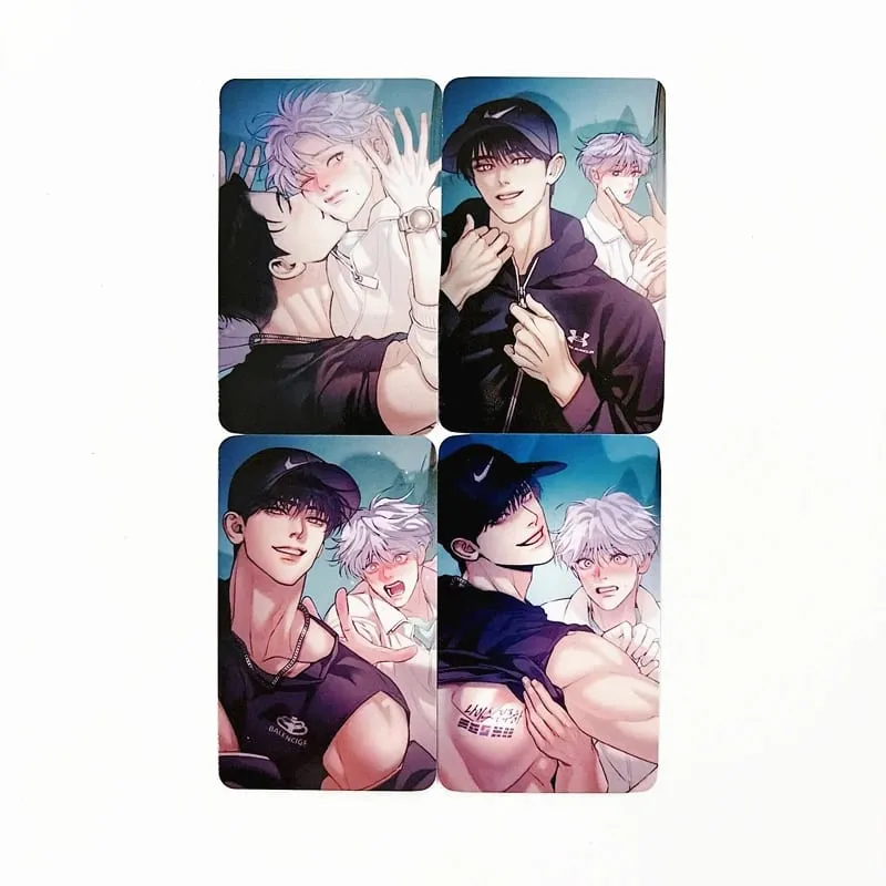 2-4PCS Korean Manhwa Lomo Cards Set Kang Dooshik Jin Jooha Korean BL Comic Couple Photo Cards Fans Decor Collection Gift — image 1