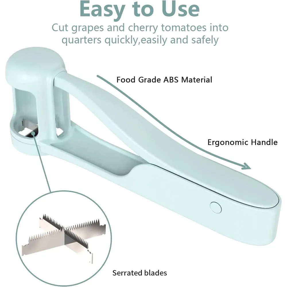 Grape Cutter Grape Slicer for Toddlers One Second Grape Cherry Tomato Strawberry Cutter Quarter Slicer Kitchen Gadget