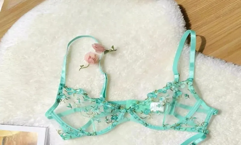 Women Sexy Lace Embroidered Ultra Thin Sheer Unpadded Underwire Push Up Bra Lightweight Soft Exquisite Lingerie Sizes 32-38 — image 15