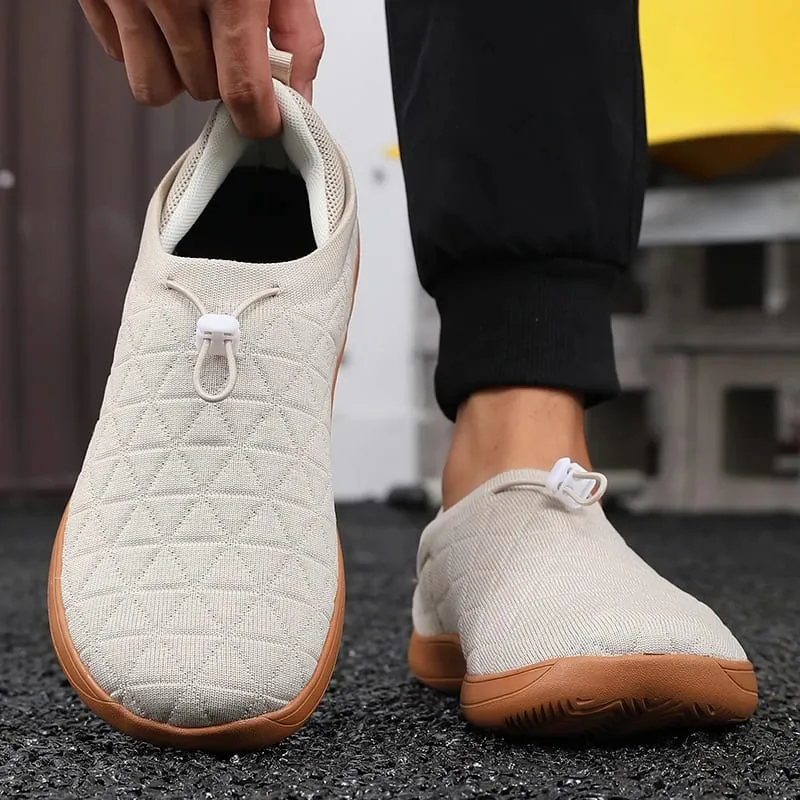 Minimalist Grey Sports Shoes with Slip in Shoe Soles - Men Women Elastic Thick Sole Comfortable Shoe Suitable for Daily Walking — image 2