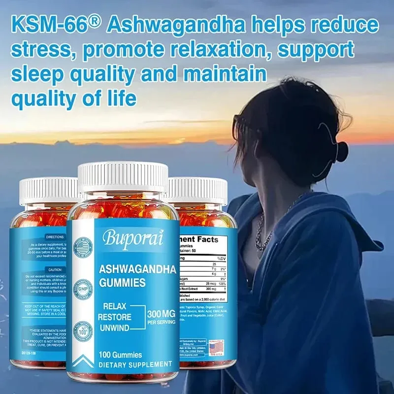 Ashwagandha Gummies - Relieve Stress Enhance Memory Focus Promote Immune and Nervous System Health and Metabolism — image 7
