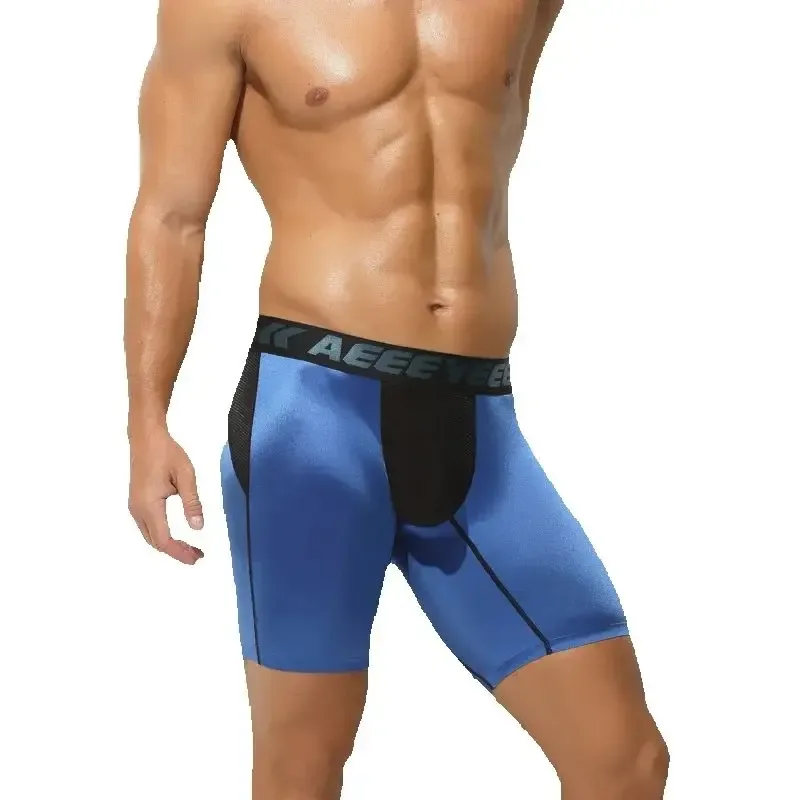 Panlalaking Kasuotang Panloob na Pagpahaba Ice Silk Sport Boxers Underpants Sexy Toy Mens Panties Running Loose Lingerie Big Size Boxer Shorts — image 6