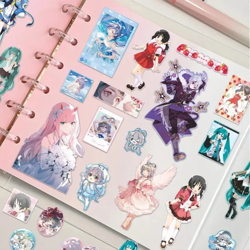 Hatsune Miku -Project DIVA- Sticker Hatsune Miku Kagamine Rin/Len Anime Perifer Journal Materiale Sticker 8 ark Nye gaver — image 6