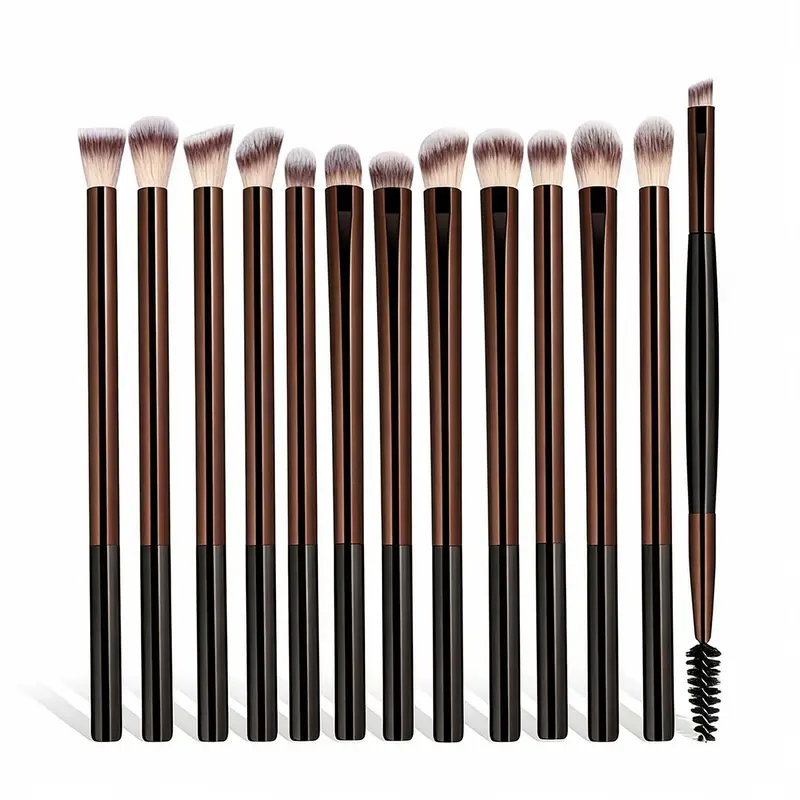 13 Pcs Makeup Brushes with Bag Multi-functional Eye Makeup Brush Set Professional Blending Eyeshadow Concealer Eyebrows Eyeline