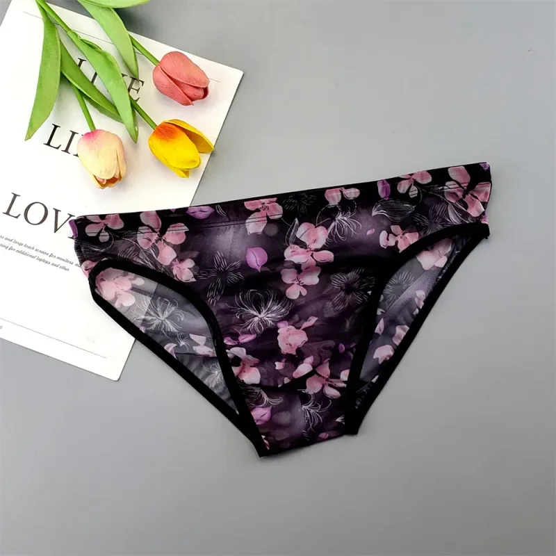 Plus Size Transparent Underwear See Through Sexy Briefs for Men with Pouch Nylon Hombre Slips Breathable Male Panties XL-4XL — image 25