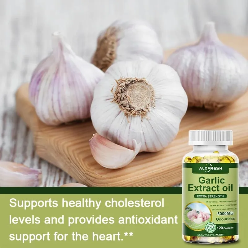 Garlic Extracts Capsules for Cardiovascular Health Improve Antioxidant Anti-inflammatory and Digestive System Enhance Immunity