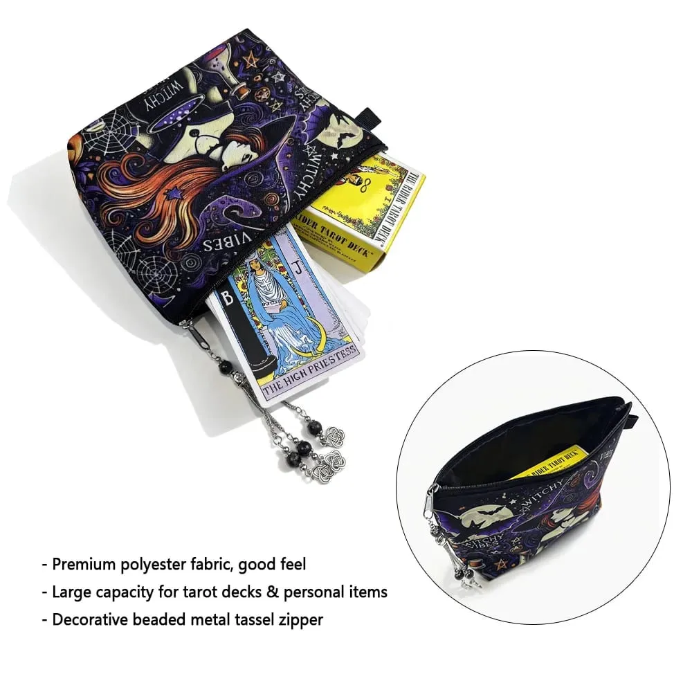 Tarot Cards Pouch Storage Witch Divination Accessories Jewelry Astrology Dice Makeup Bag L791 — image 4