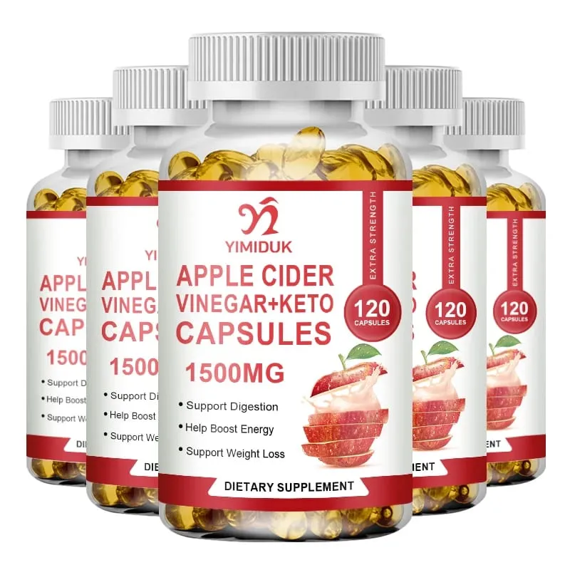Apple Cider Vinegar Supplements with Mother - 1500 mg - ACV Capsules for Digestion Keto Cleansing and Balanced Nutrition — image 11