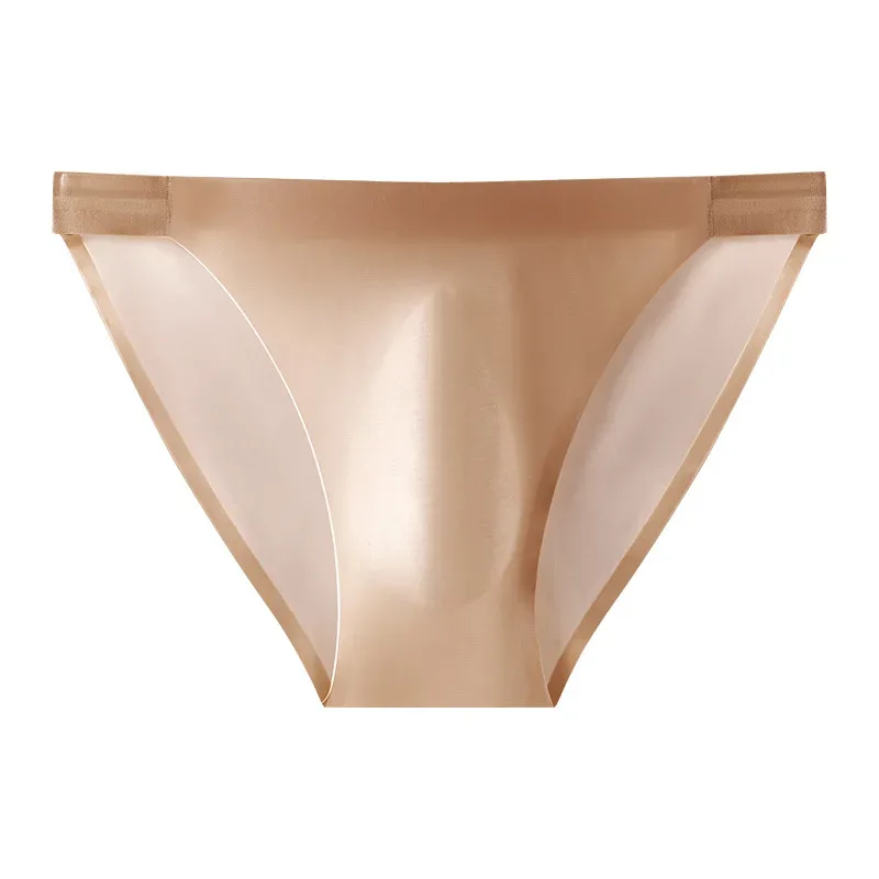 Seamless Quick Drying Men Briefs Underwear Solid Color Ice Silk Light AndThin Underpants Sexy Breathable 3D Pouch Panties Undies — image 2