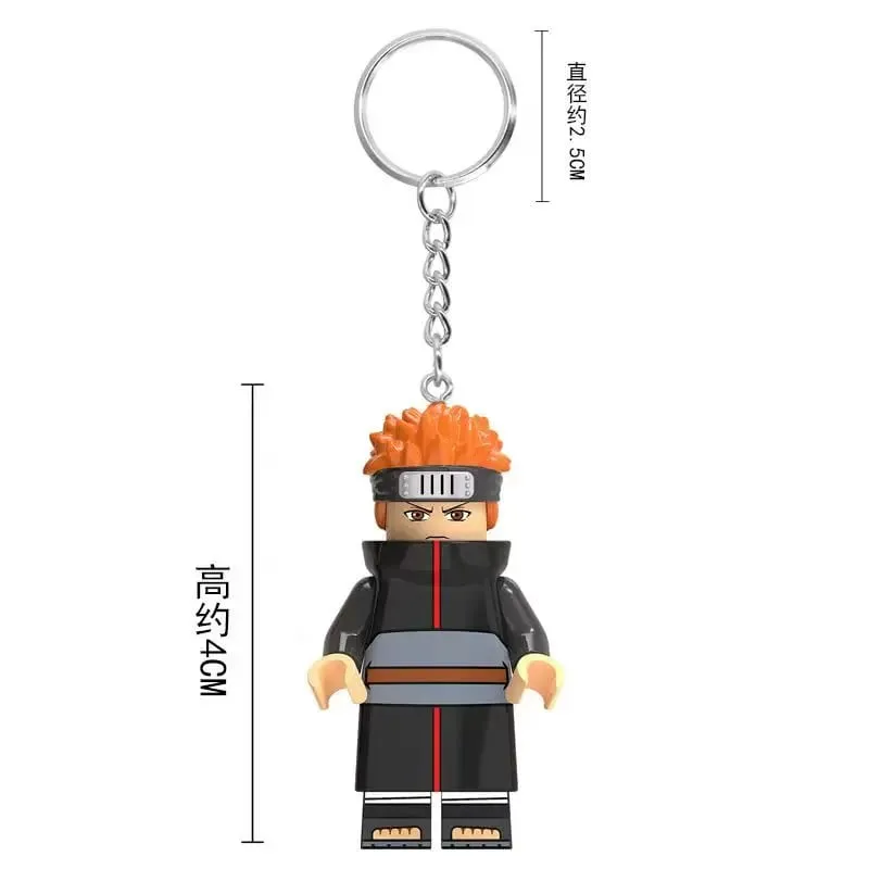 6style Beautiful Handmade 3D Cartoon Naruto anime peripherals keychain cute mini movable Figures Heads Assembly keychain gift — image 6