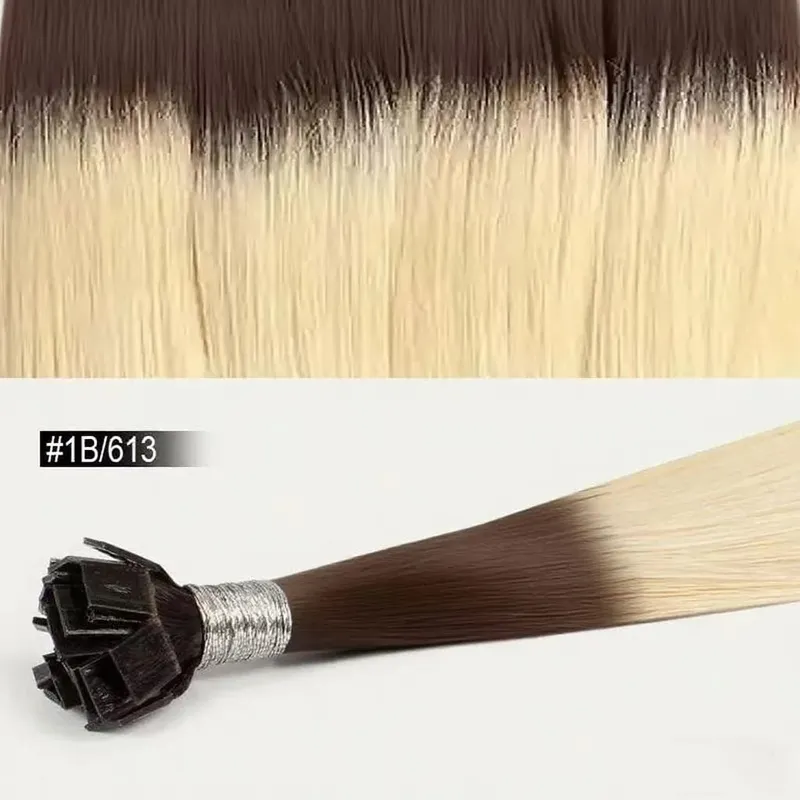 Human Hair Flat Tip Extension Remy Hair18-30inch Real Remy Silky Straight Black Brown Pre Bonded Keratin Fusion Hair