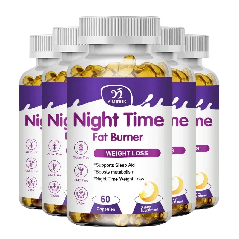 Night Time Slimming Fat Burning Capsules Support Weight Loss Appetite Suppression Metabolism Detoxification for Lean Physique — image 8