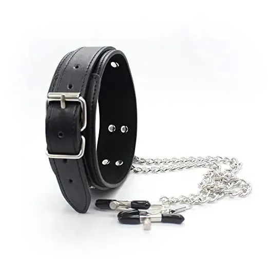 Mga Larong Pang-adulto Mga Sexy na Laruan Para sa Babae Mag-asawa BDSM Pagkaalipin Fetish Collar Chain Collars Nipple Clamps Vagina Clitoris Sex Products 18+ — image 3