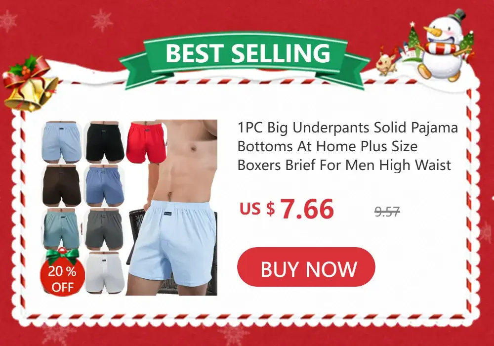 1 Pc Grote Onderbroek Effen Pyjamabroek Thuis Plus Size Boxers Korte Voor Mannen Hoge Taille Allo Broek Katoenen Broek slaap Bodems — image 9