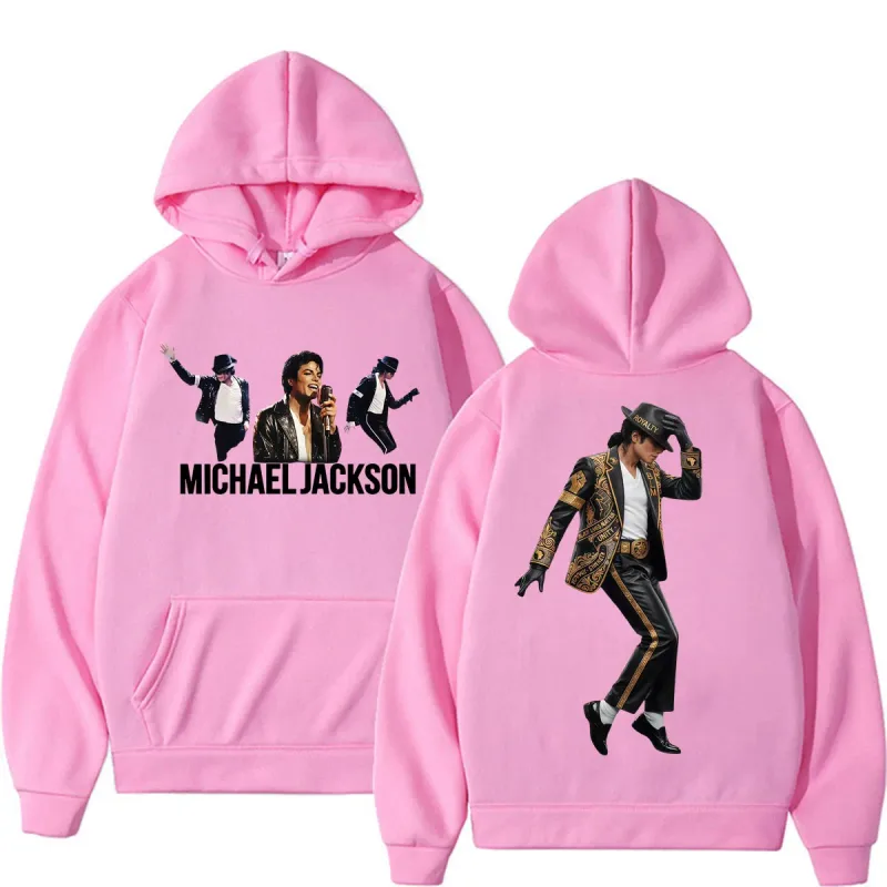 Michael Jackson King of Pop Music Fan Hoodies Men's Casual Fleece Bodywarmer Sweatshirts Fashion High Street Oversized Pullovers — image 9