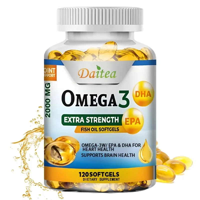 Daitea Omega 3 halolaj – EPA és DHA 2000 Mg – 60/120 kapszula – Általános egészség és immunrendszer támogatása GMO-mentes, gluténmentes — image 8