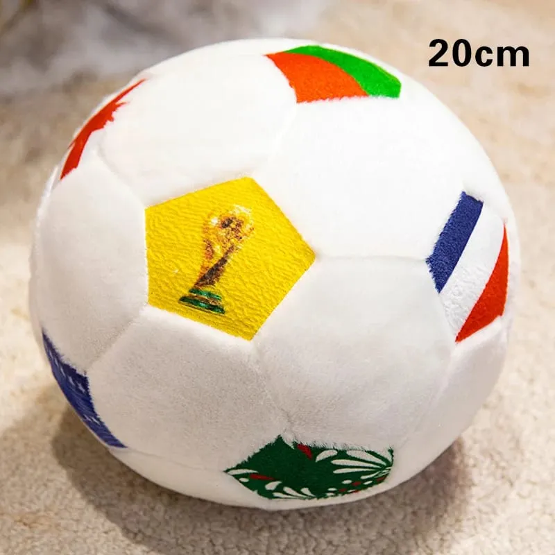 15/20/25cm Lovely Football Plush Dolls Kawaii Ball with Colorful National Flag Stuffed Soft Pillow Soccer Plushie Toy — image 13