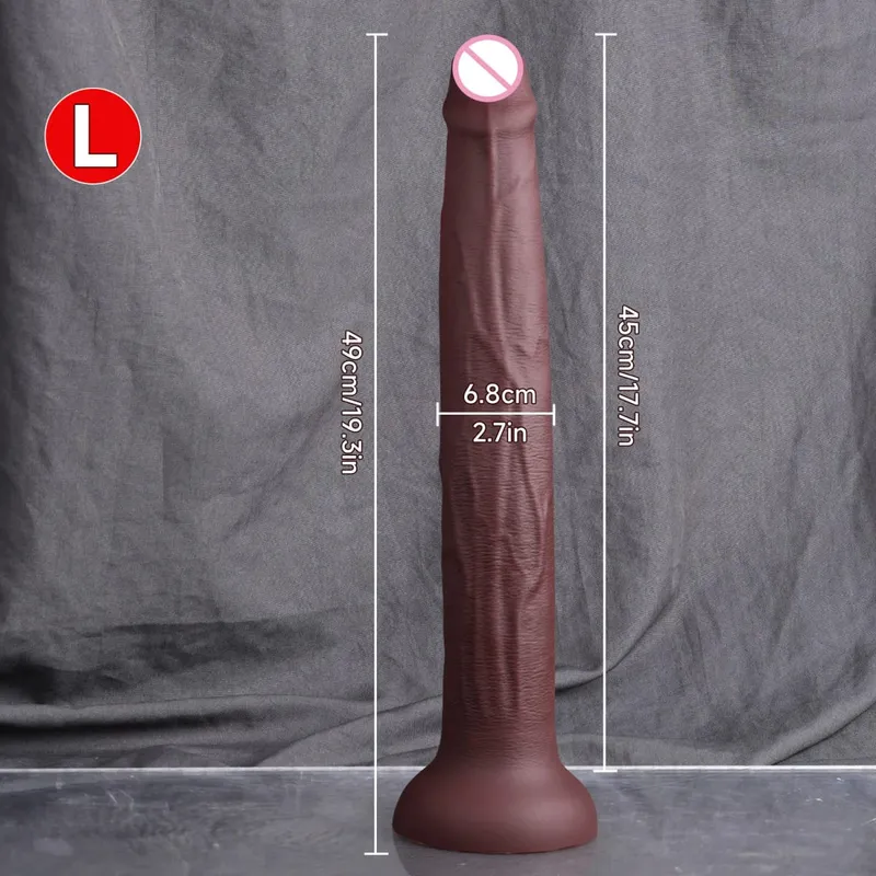 Mahabang Dildo Makatotohanang Hugis ng Ahas Single Layer Silicone Big Penis Soft Anal Sex Toys Suction Cup Dick para sa Babae G-spot Orgasm 18+ — image 9