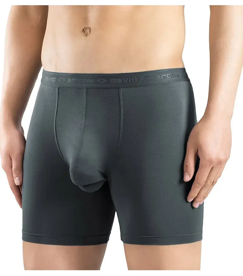 David Archy 3-pack Herrunderkläder Boxershorts Basic MicroModal Soft Andas Herr Dual Pouch Boxers Snabbtorka Sport Fitness — image 7