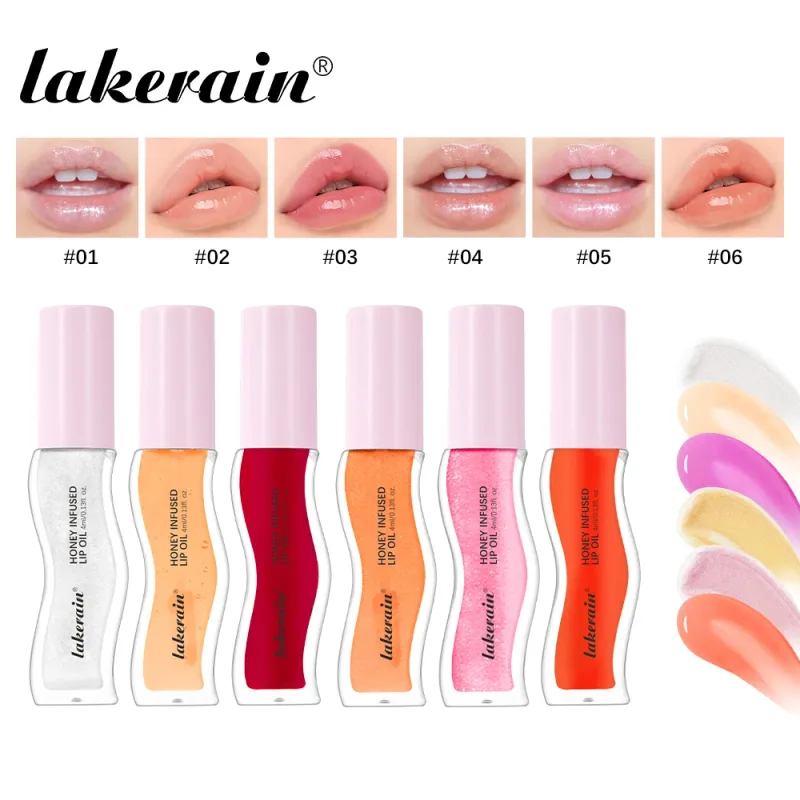 Fuktgivande läppglansolja ger näring åt glänsande läppar Vård Läppstift Plumpande Exfolierande Rosa Plumping Gloss Oil Makeup — image 13