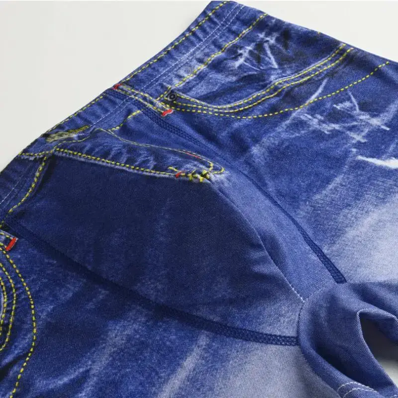 1PCS Panlalaking damit na panloob na denim print cotton na hugis U na disenyo, breathable na boksingero, panlalaking cotton na komportable — image 7