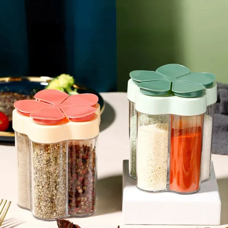 1 pçs tempero jar recipiente de plástico garrafa tempero organizador tempero acampamento ao ar livre seasonins recipientes cozinha gadget conjuntos — image 7
