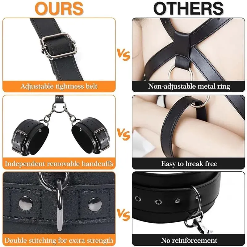 SM Adult Sex Toy Backhand Binding Apertural Plug Anal Hook Pagkaalipin Mga Laruan Bdsm Kit Alipin Pagkaalipin Posas Mag-asawa Bundle Game 18+ — image 6