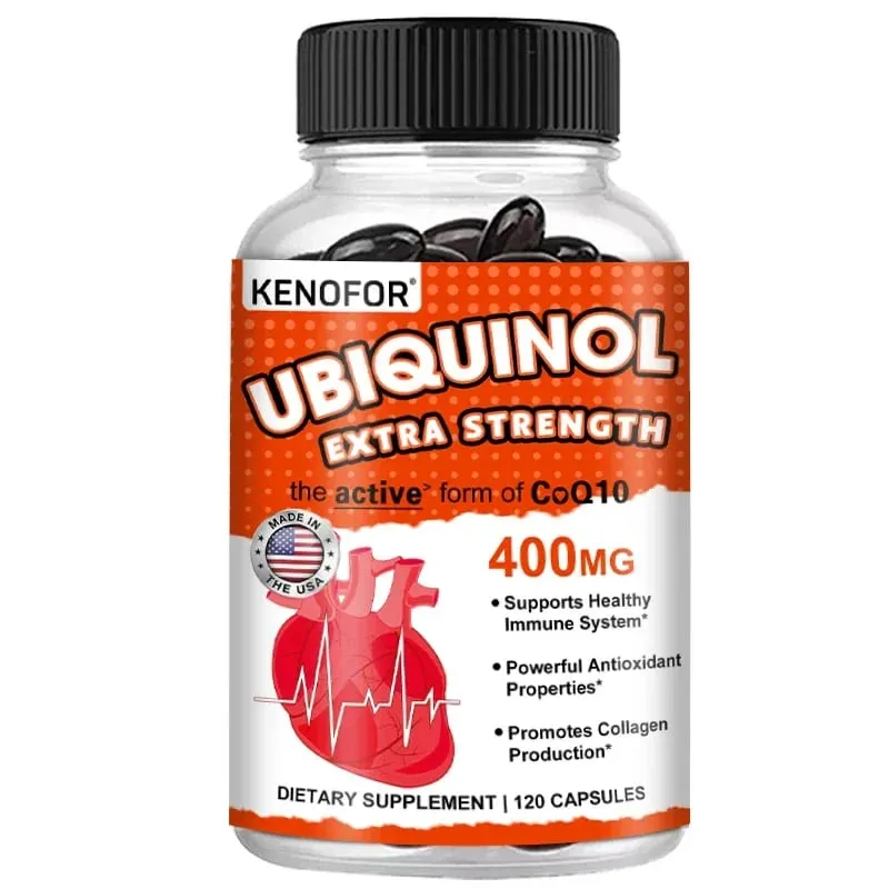Ubiquinone CoQ10 400 mg - Támogatja a szív egészségét Energiát biztosít az ízületek egészségének támogatásához Szuper felszívódású vegetáriánus kapszulák — image 8