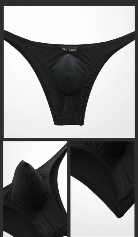 Sexiga underkläder Herrbyxor Herr Nylonmode Jockstrap Minitrosor Bikini Låg midja Shinning Jockstrap Cueca kalsonger — image 13
