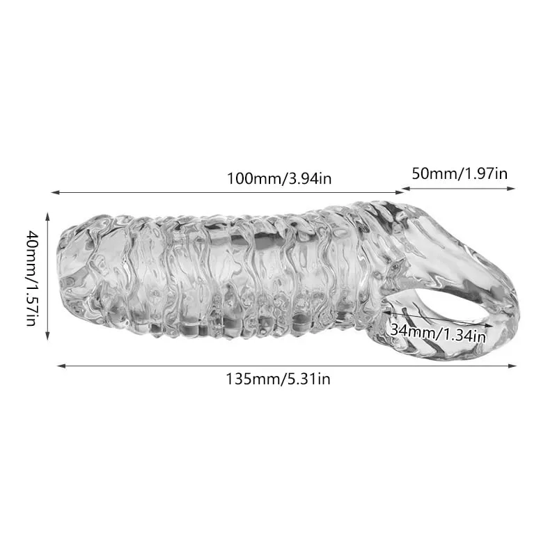 Penis Ring Male Realistic Penis Sleeve Extender Cock Sleeve Enlargement Delay Ejaculation Cock Ring Reusable Sex Toy — image 5