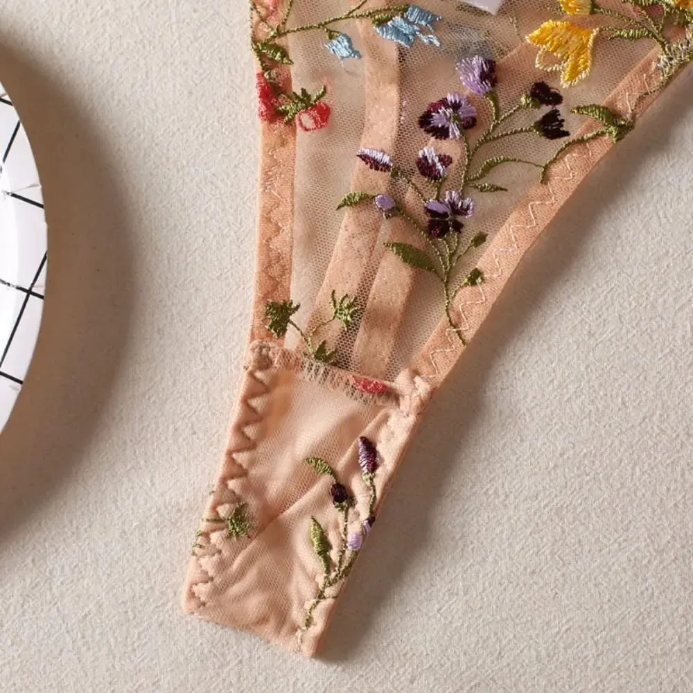 Versatile Transparent Lingerie Set Ultra-thin Elegant Panties Bra Set Push Up Bra Suit Women — image 2