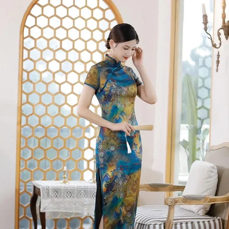 Roupas de moda festa vintage casual verão elegante tradicional chinês roupas cheongsams vestido chinês qipao estilo étnico — image 26