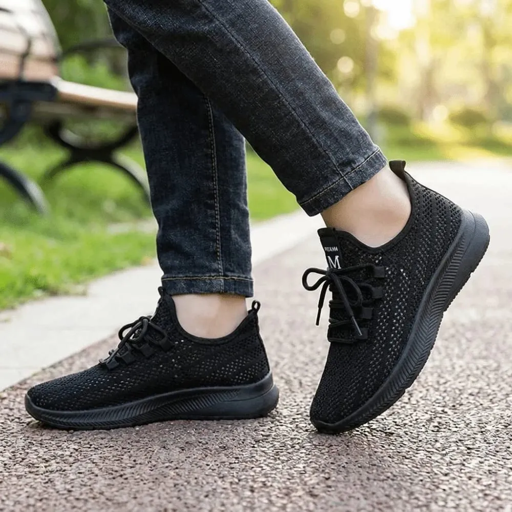 Tênis casuais masculinos respiráveis, resistentes ao desgaste, calçados esportivos antiderrapantes, sola macia, cadarços, tênis da moda — image 1
