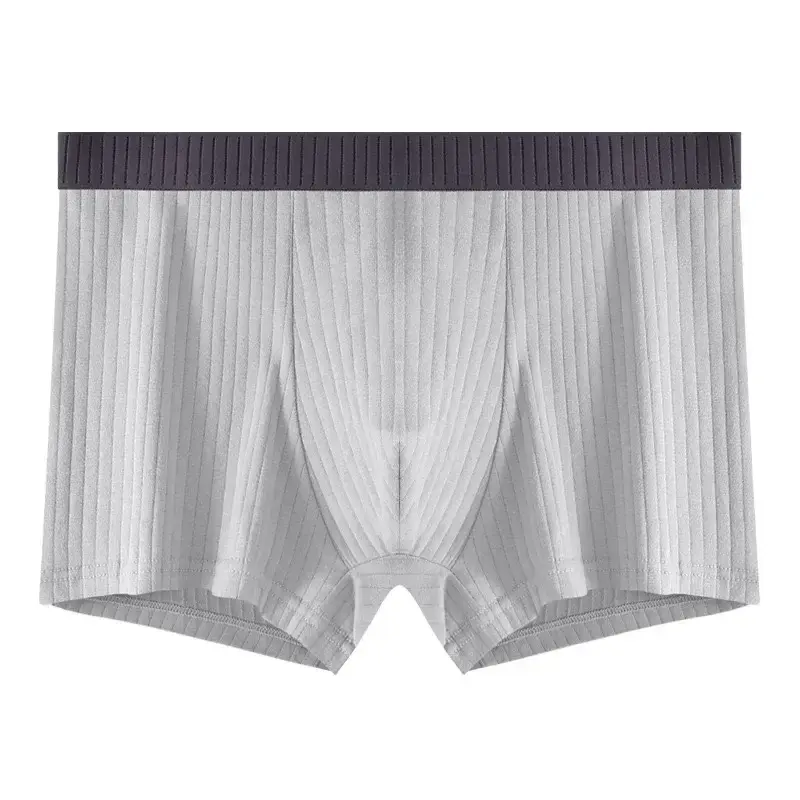 7 pçs/lote roupa interior de algodão masculino boxer shorts puro algodão respirável meados de cintura alta elasticidade sexy macio shorts masculinos L-4XL — image 17