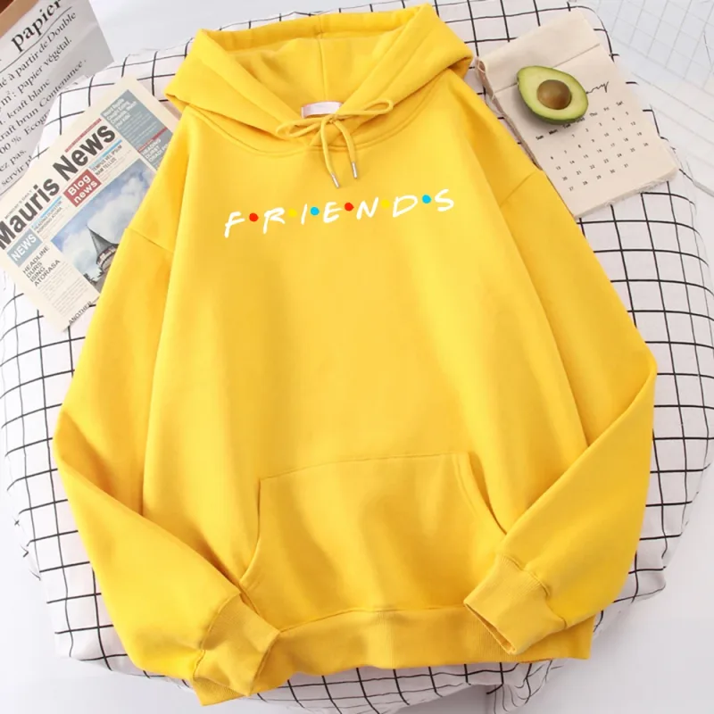 Sitcom Movie Friends Tryckt Luvtröja för män Koreansk fleecetröja Enkel Crewneck Hooded Street Oversize Höst Herrkläder — image 4