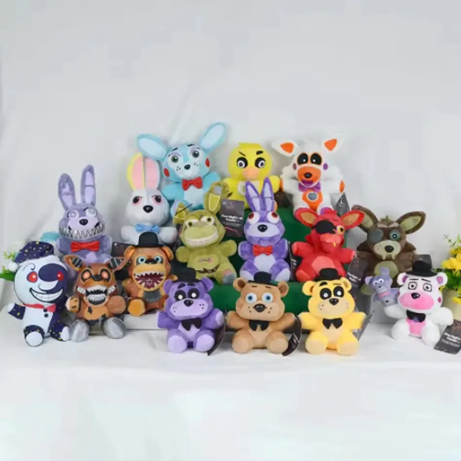 FNaf 18CM Plush Toys Bonnie Bear Foxy Cartoon Stuffed Dolls Freddy Kids Cute Game Doll Gifts — image 7