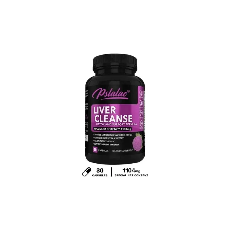 Liver Cleanse Detoxification Support Supplement - Complete Health Capsules with Artichoke Berberine Turmeric Herbs