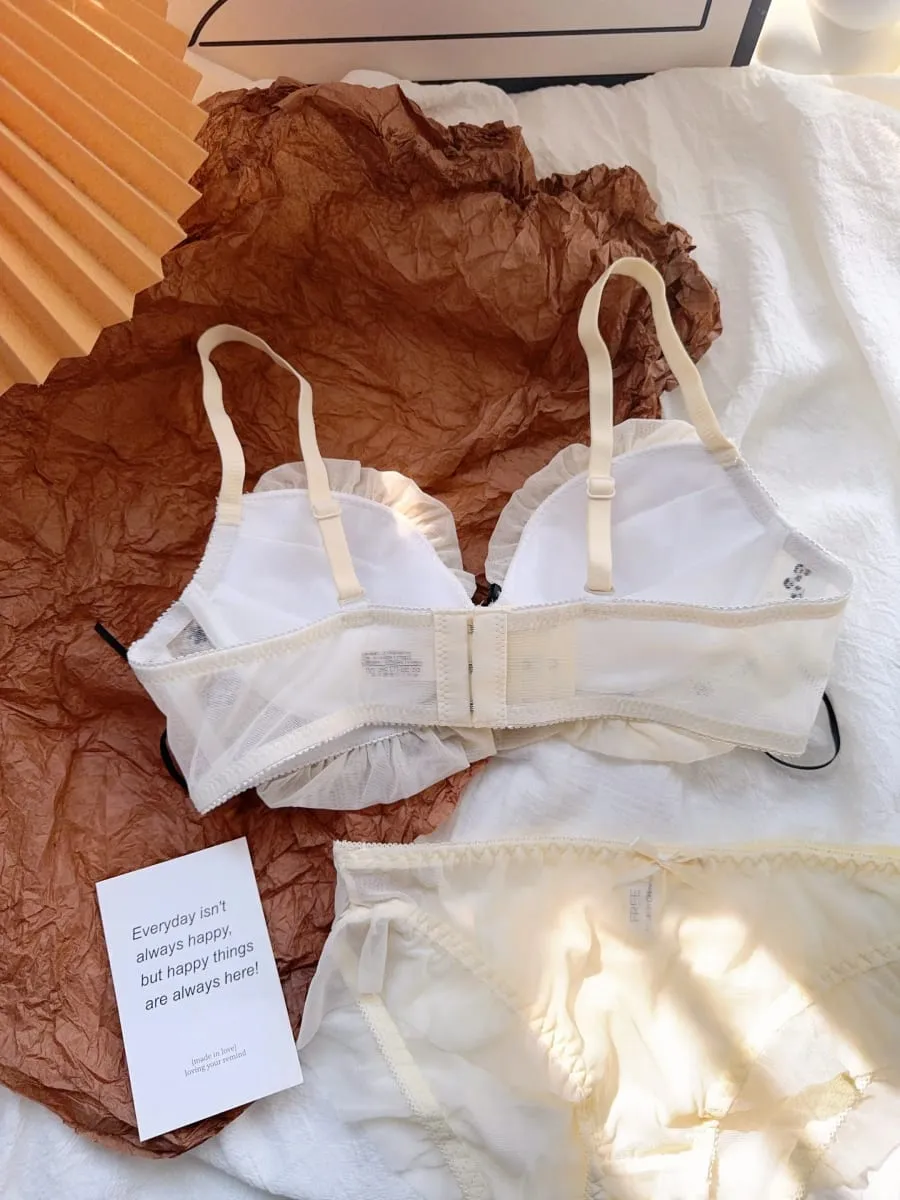 Strapless Lace Lingerie Set for Small Breasts Sweet & Sexy Bralette and Panty Set
