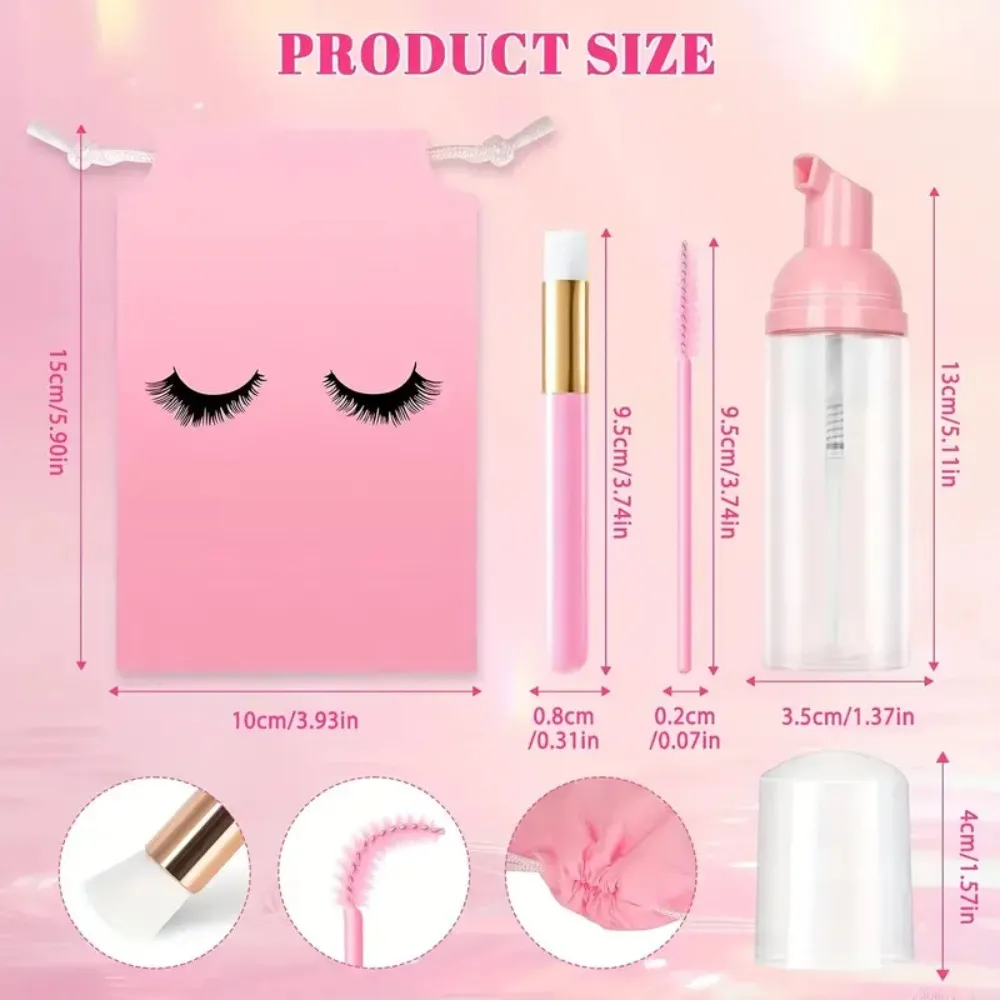 20/40Pcs 60ml 플라스틱 리필 가능 누출 방지 빈 폼 펌프 병 래쉬 샴푸 키트 여행 비누 디스펜서 페이스 워시 메이크업 도구