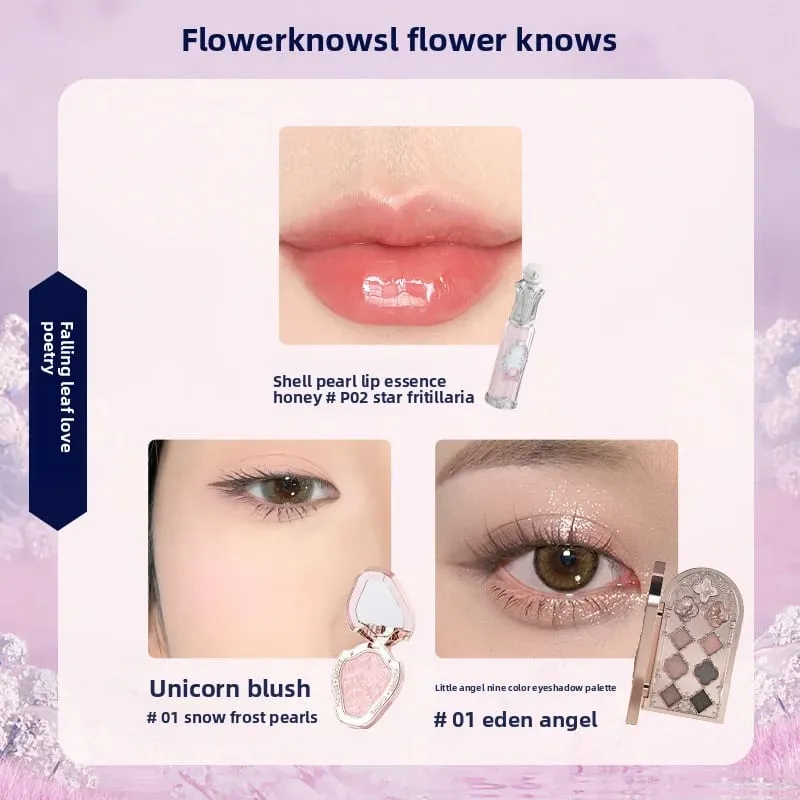 Flowerknows Dárková krabička Makeup Set Little Angel Full Box Glaze Lipsher Shell Šperky Flower Know Dárková sada k narozeninám — image 11