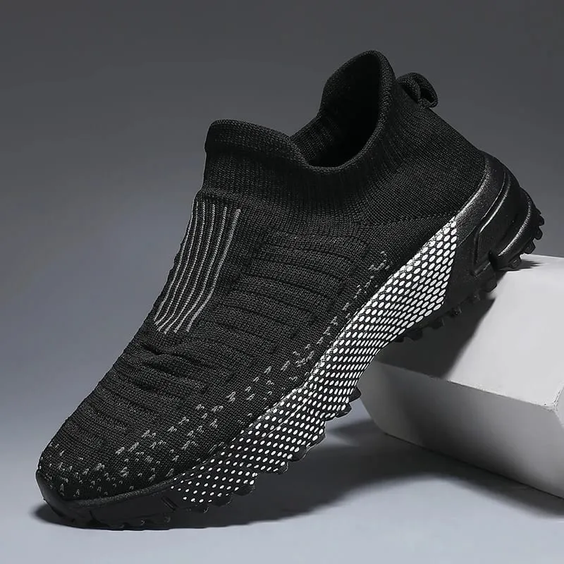 Men Sports Running Black Jogging Shoes Casual Sneakers Outdoor Breathable Mesh for Women Light Shock-absorption Black Tennis — image 6