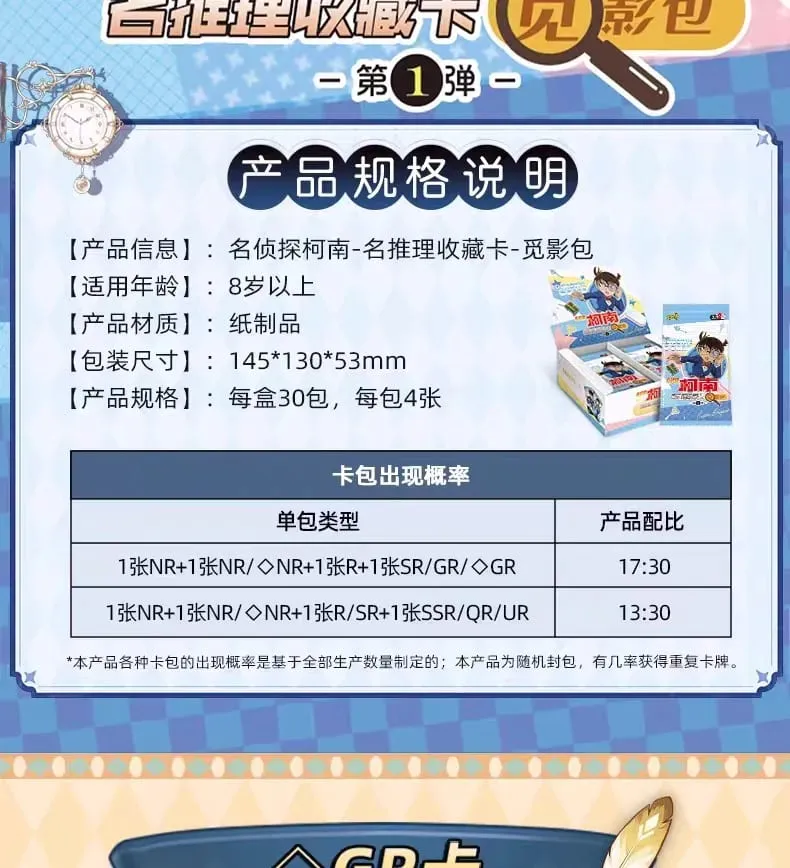 Genuine Detective Conan Card Name Reasoning Reveal Package Halloween Theme Kuroba Kaito Anime Collection Cards Toys Gifts — image 2