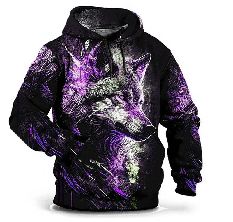 Moda lobo padrão moletom com capuz masculino manga longa rua hip hop 3d impressão animal moletom com capuz 6xl plus size casual hoodie — image 13