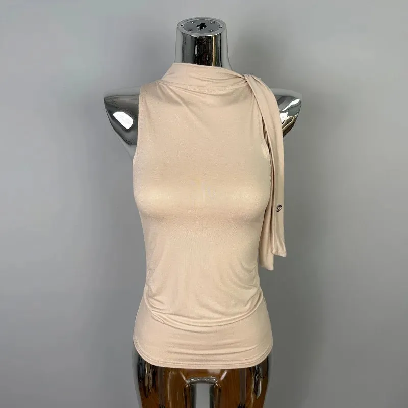 2026 Sexy Pure Desire Design Slim Women Bodycon Camisole Korean Dongdaemun Sleeveless Tank Top Solid Versatile Base Layer Top