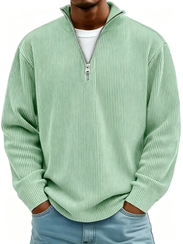 Panlalaking Autumn Winter Stand-Collar Zip-Up Sweatshirt Loose Long Sleeve Casual Daily Outdoor Fashion Trendy Panlalaking Panlabas na Kasuotan — image 10