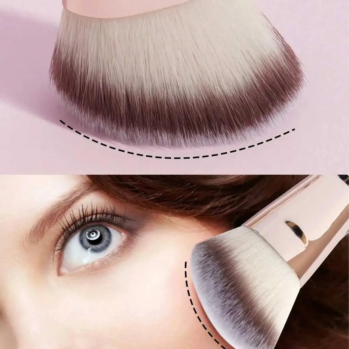 4Pcs Dual-Ended Makeup Brush Set Soft Synthetic Bristles Foundation Blush Powder Eyeshadow Brushes Portable Cosmetic Tools for — image 5