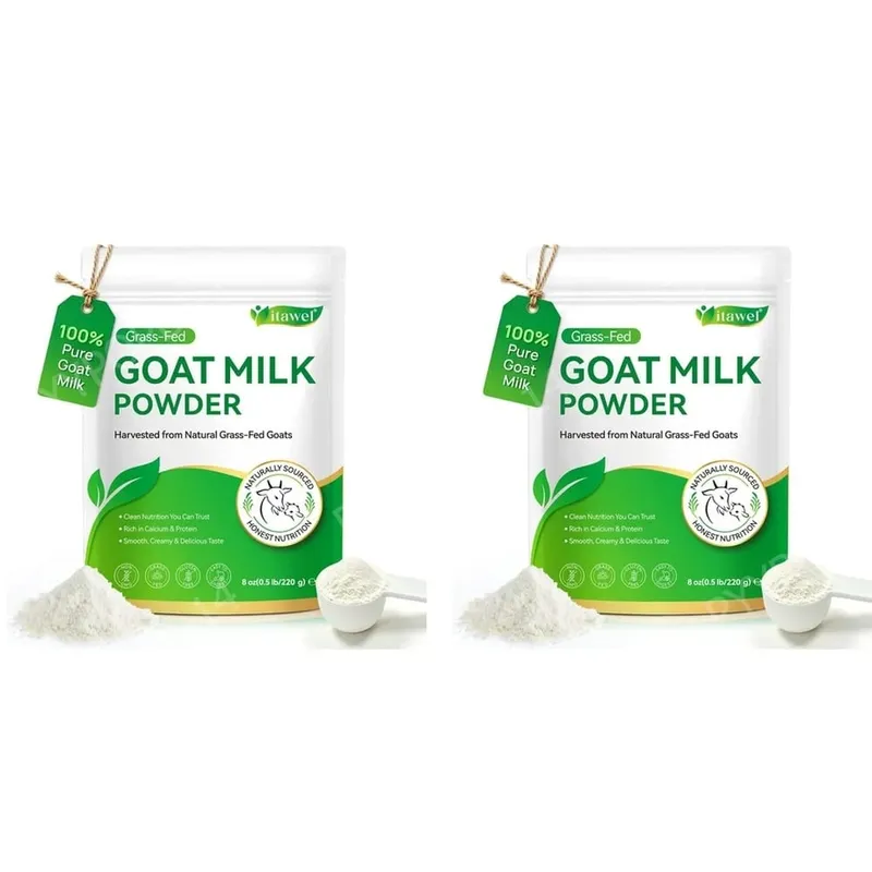 Itawel Goat Milk Nutrition Powder Supplement Grass-Fed Calcium & Protein Support Gluten-Free Easy to Mix 220g 32 Servings — image 8